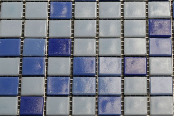 Mozaiek Mix Glans Diep Blauw tegels