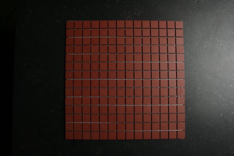 Rood Bruin mozaiek 2x2 cm 