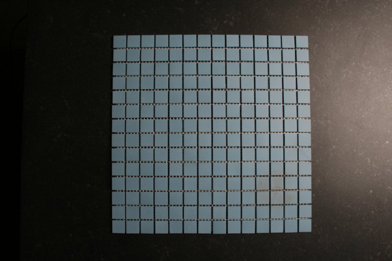 blauw strak mozaiek 2x2 cm 