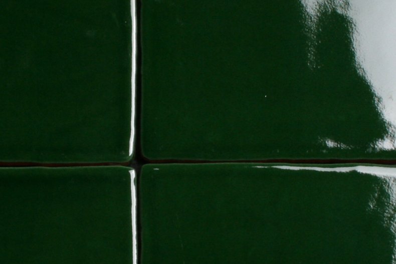 Handvorm tegel donker groen 13x13cm 
