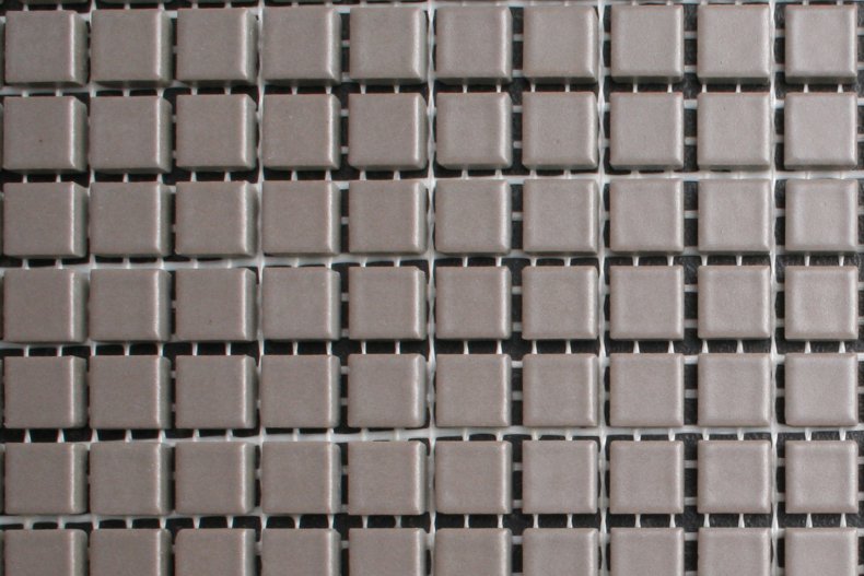 Mozaïektegel 1x1 cm - medium bruin grijs mat