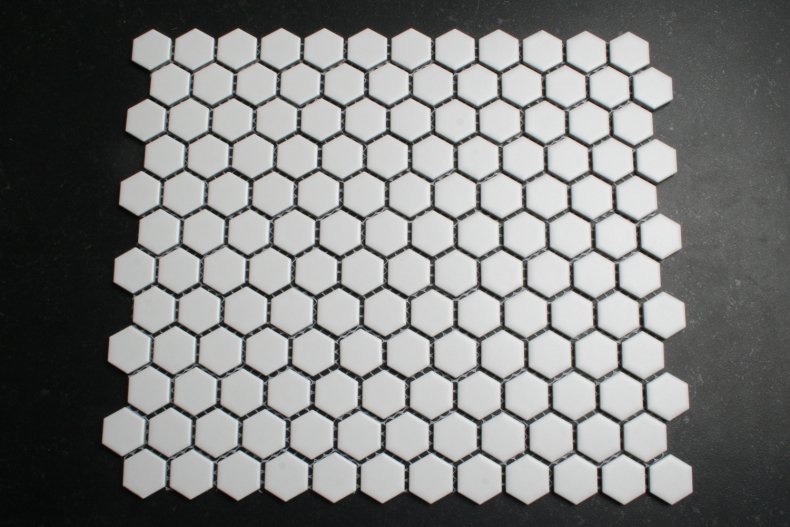 23mm Wit MAT zeshoekige mozaiek tegels
