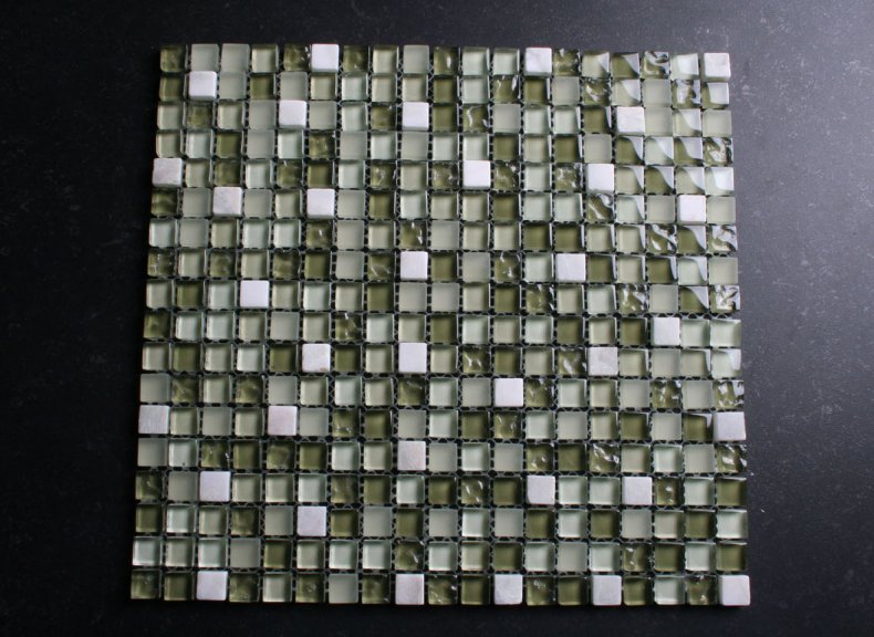 15mm groen steen mix mozaiektegels