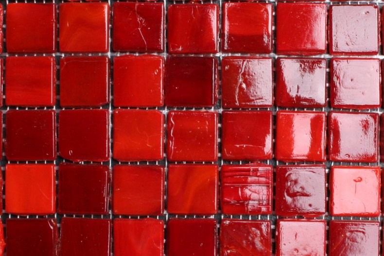 15mm glasmozaiek tegels - rood