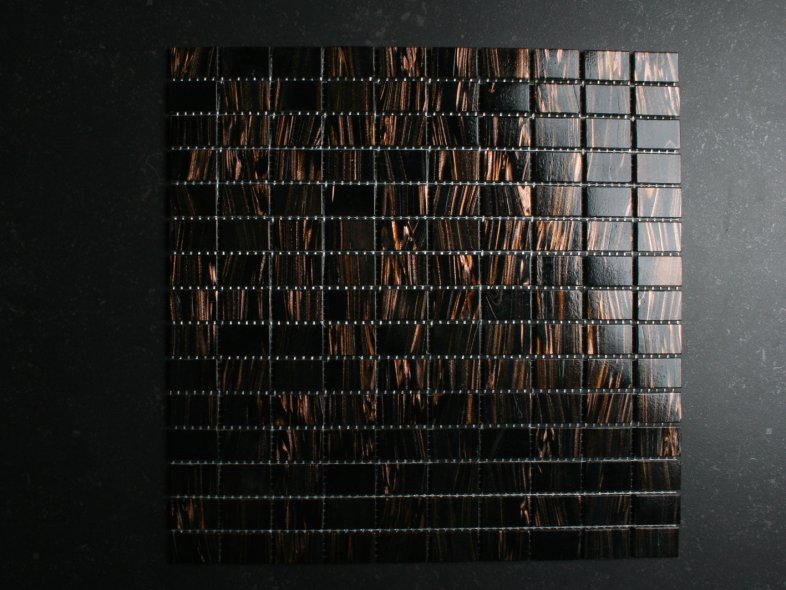 Goud Mozaiek zwart/goud 2x3cm.