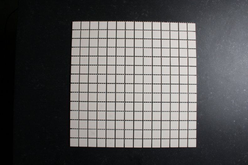 Wit strak mozaiek 2x2 cm 