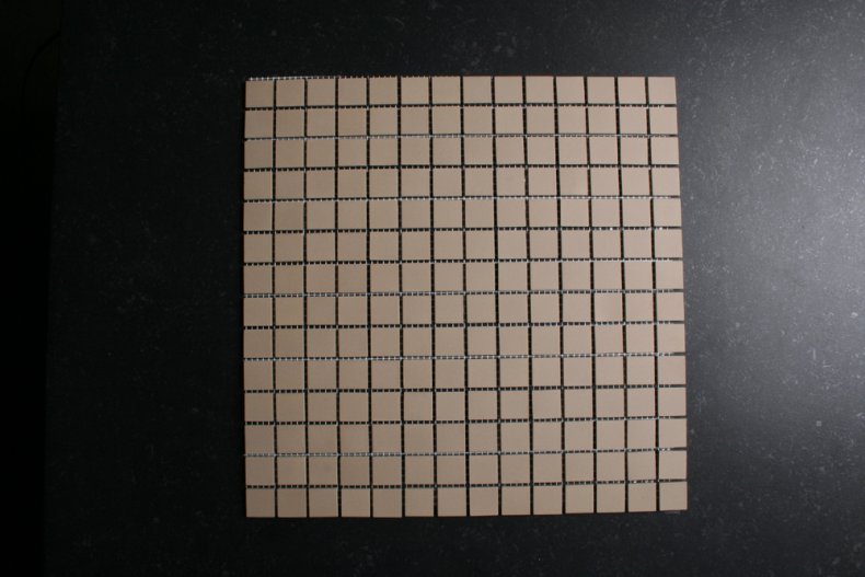 Ecru strak mozaiek 2x2 cm 