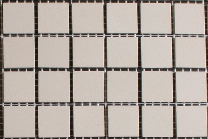 Off-White strak mozaiek 2x2 cm 
