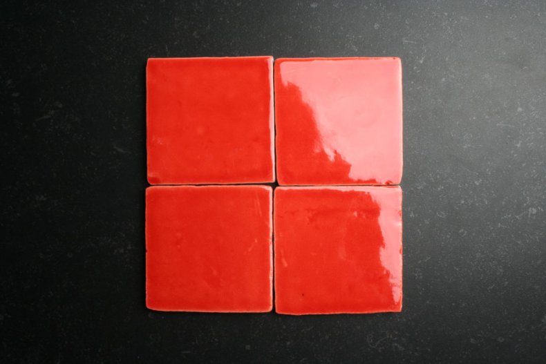 Handvorm 10x10 rood bruine tegels 2