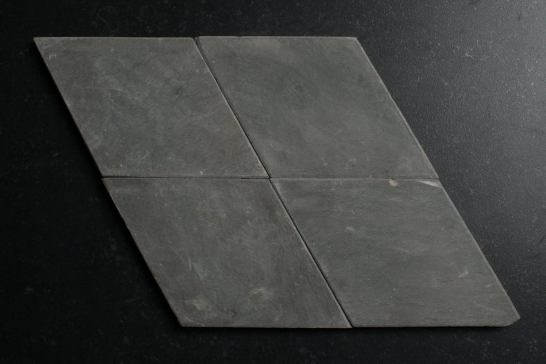 natuursteen ruitvormige tegel 10x17cm - donker grijs