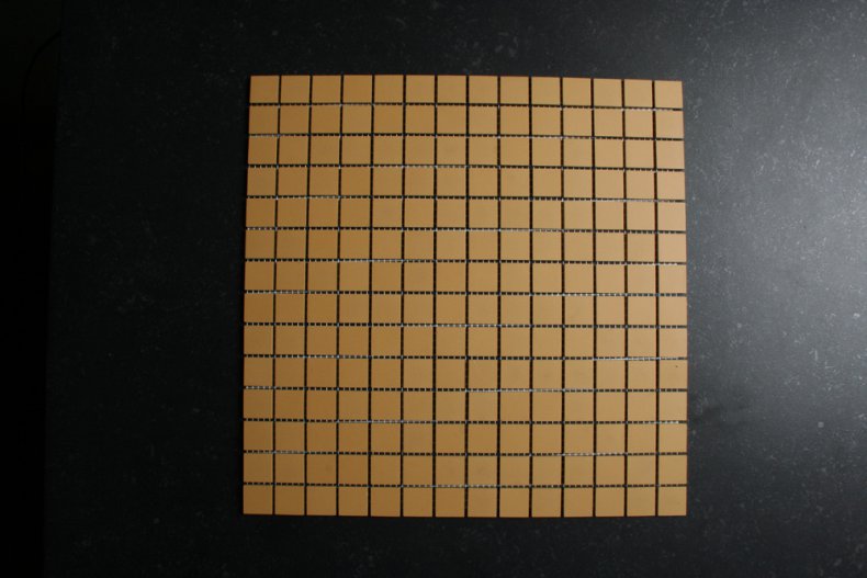Mosterd strak mozaiek 2x2 cm 
