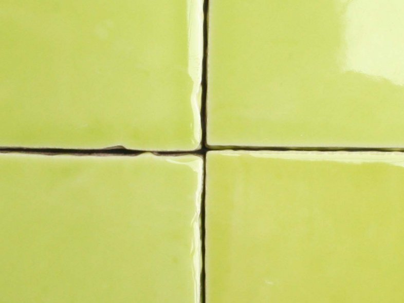Handvorm 10x10 geel groene tegels