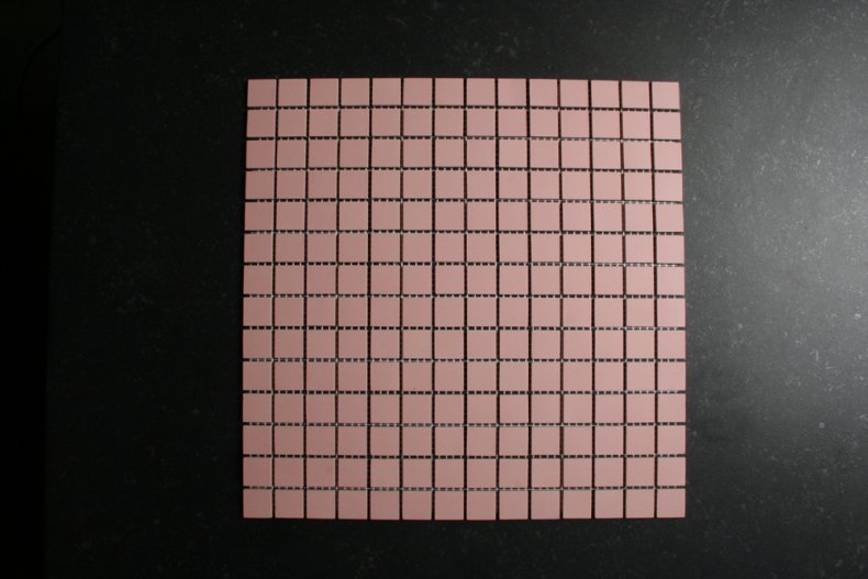 Roze strak mozaiek 2x2 cm 