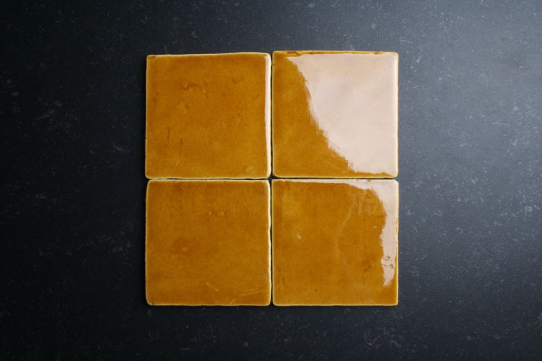 Handvorm 10x10 caramel tegels