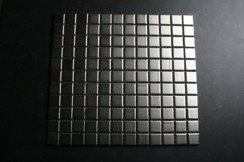 Zilverkleurig mat 25mm mozaiektegels
