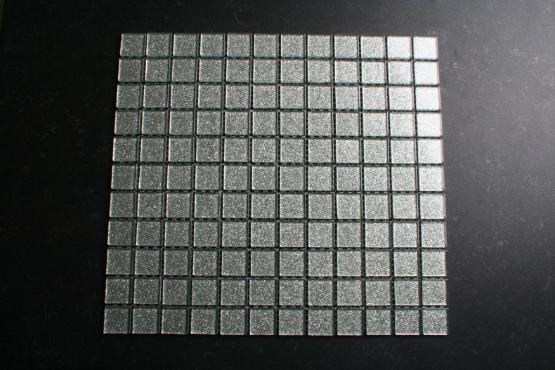Zilver glitter 25mm mozaiek