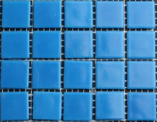 Glasmozaïek Blauw+  2x2 cm tegels