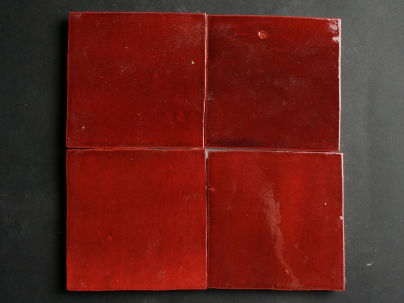 Authentiek glans rood 10x10 cm