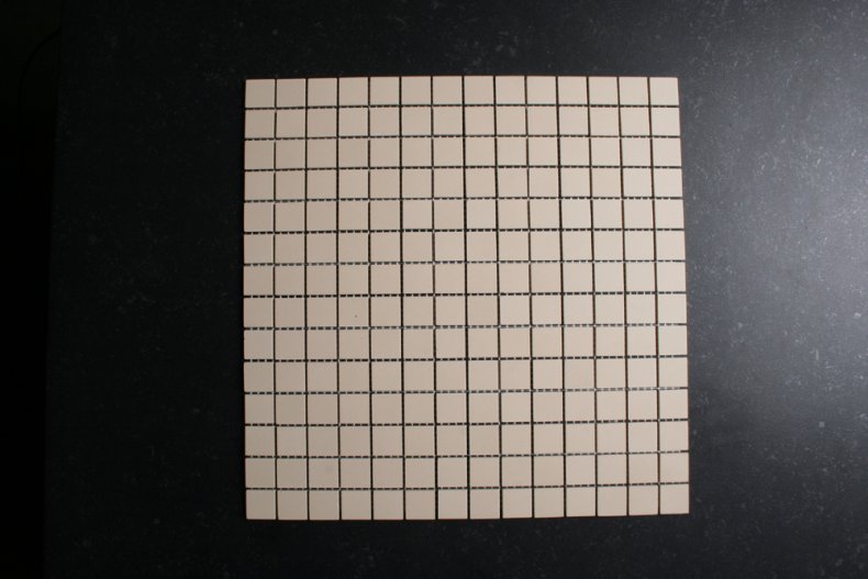 Beige strak mozaiek 2x2 cm 