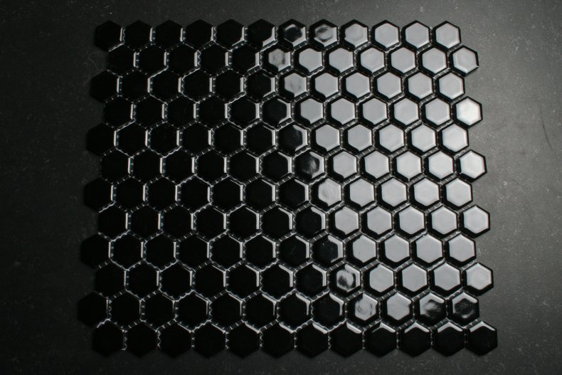 23mm Zwart GLANS zeshoekige mozaiek tegels