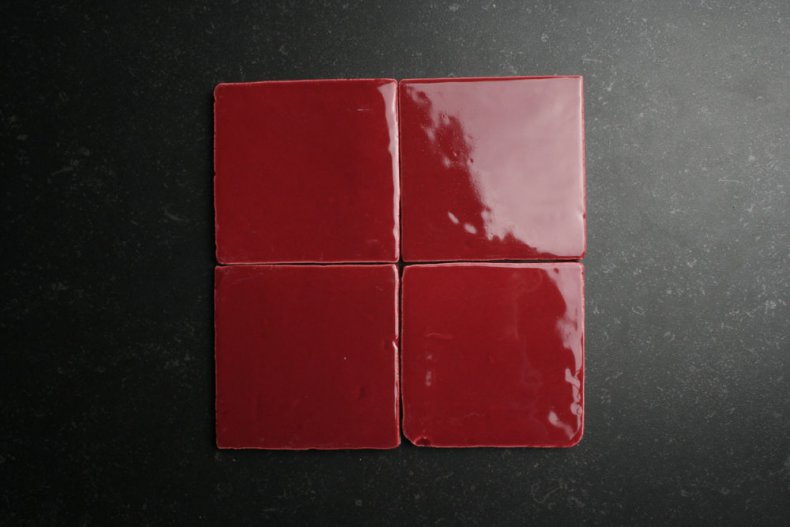 Handvorm 10x10 diep rode tegels