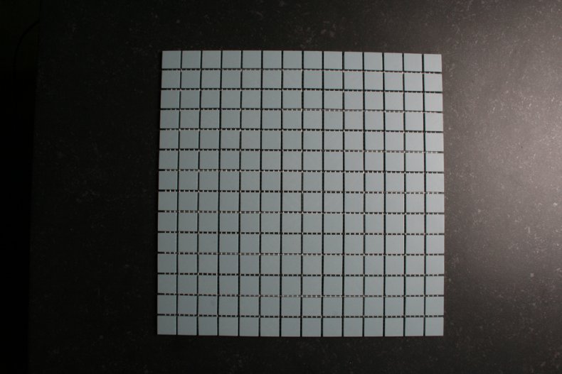 zacht blauw strak mozaiek 2x2 cm 