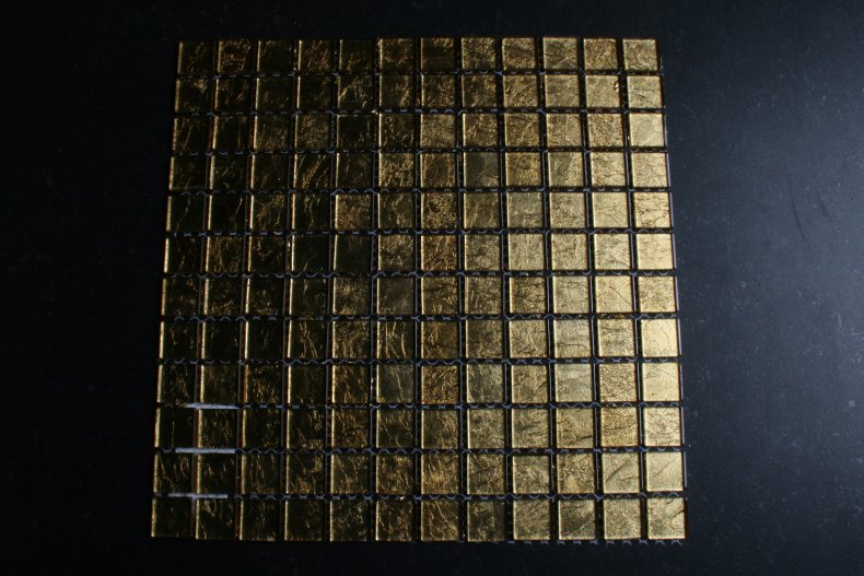 Goud 23mm glasmozaiek tegels