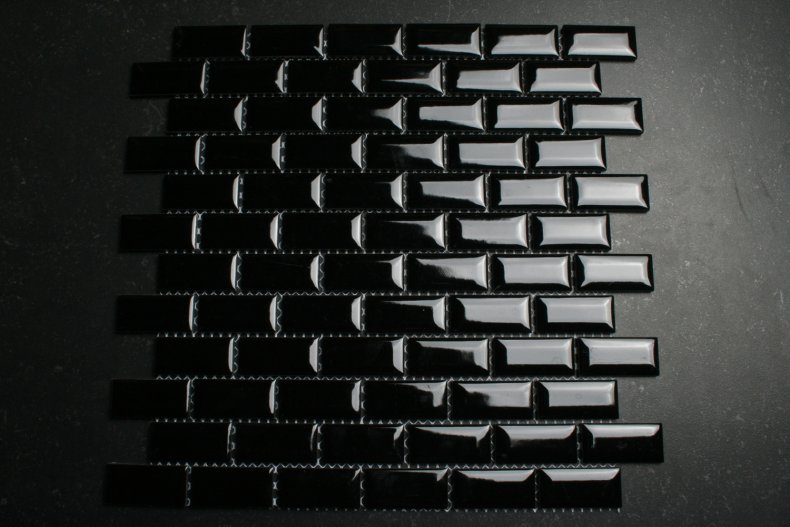 kleine metrotegels zwart glans 23x48mm