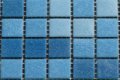 Zwembad mozaïek zacht blauw op net