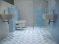 Mozaiek Licht Blauw in moderne badkamer