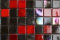 15mm glasmozaiek tegels - rood donker mix