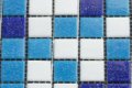 MHMC 03 - blue / white mix 20x20x4mm UITLOPEND!