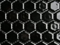 Zeshoekig Mozaiek Glans Zwart 23 mm