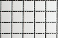 Mozaïektegel 23x23mm - wit mat