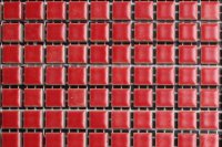 Mozaïektegel 1x1 cm - rood mat