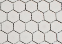 2.5 cm wit(ste) zeshoekig mozaiek