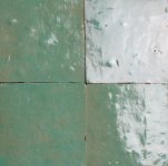 10x10 groen turquoise tegel