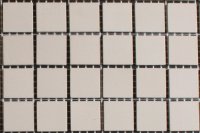 Off-White strak mozaiek 2x2 cm 