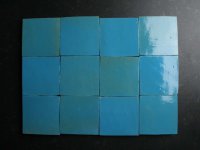 Authentiek blauw turquoise 10x10 cm