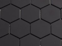 5 cm zwart zeshoekig mozaiek