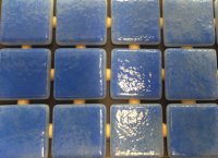 Blauw zwembad mozaiek - 25x25mm
