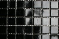 15mm glasmozaiek tegels - zwart