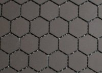 2.5 cm donker grijs zeshoekig mozaiek