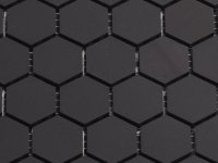 2.5 cm zwart zeshoekig mozaiek