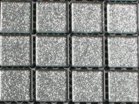 Zilver glitter 25mm mozaiek